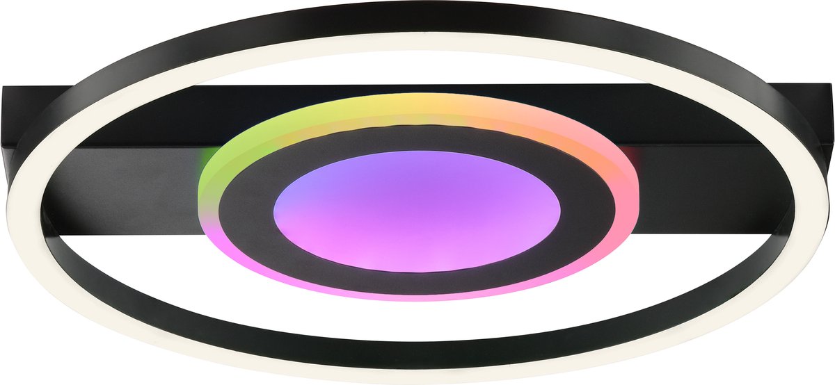 Brilliant maureen - lampada da soffitto - led 20w - cct - 3000k-6500k - dimmerabile - luce notturna - timer - telecomando - bianco