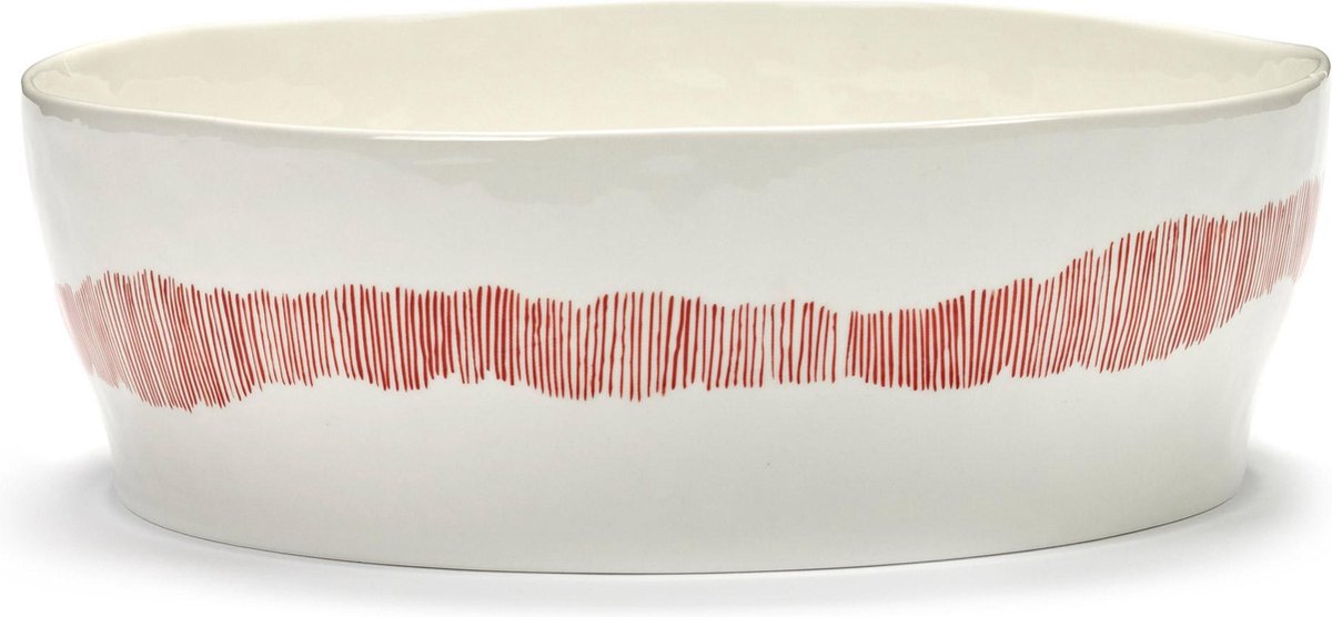 Serax - ottolenghi banquete - ensaladera - blanco rojo - 28 ø
