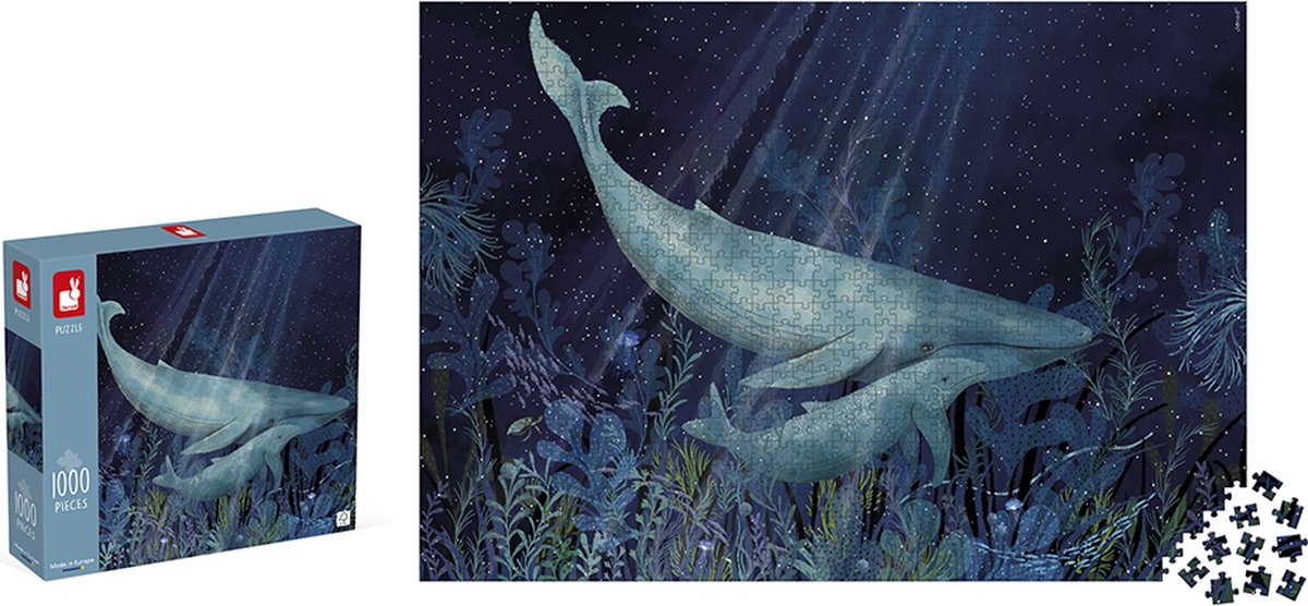 Janod - puzzle kidult - balene negli abissi - 1000 pezzi