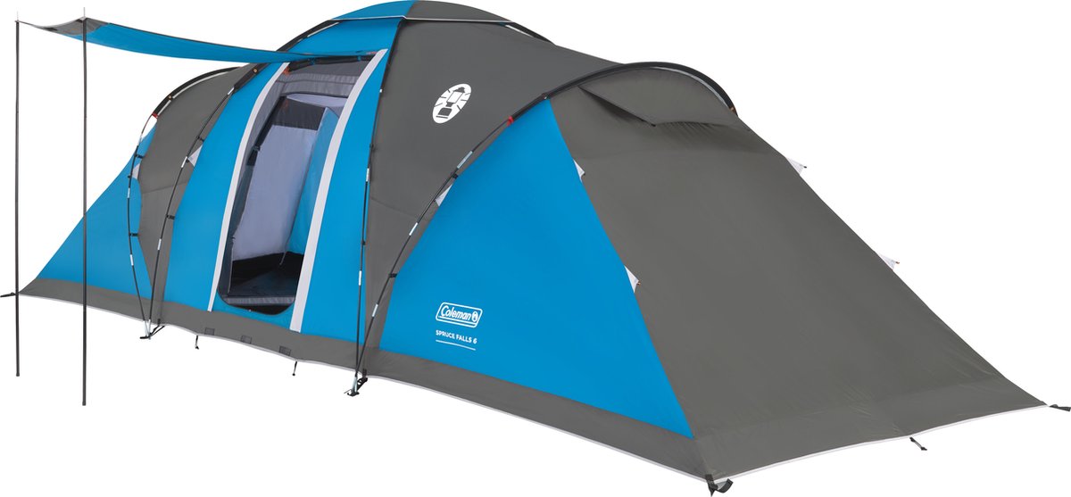 Tenda familiare Coleman Spruce Falls per 6 persone - Tenda per 6 persone - Impermeabile e leggera - Blu Nero
