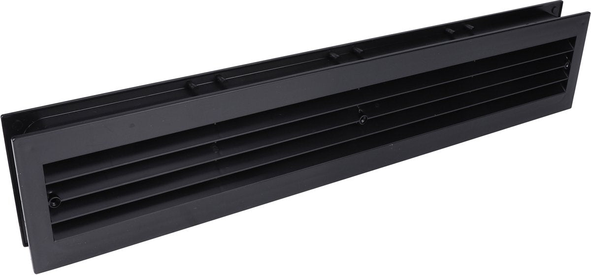 Rejilla de ventilación de puerta Starx - 455 x 90 mm - negra