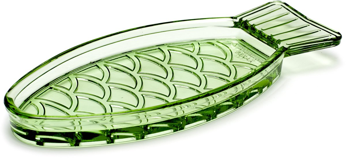 Serax - paola navone fish fish - ciotola - verde - 2 pezzi