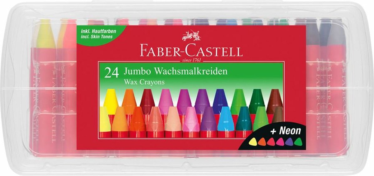 Pastelli a cera Faber-castell - jumbo - 24 pezzi - fc-120034