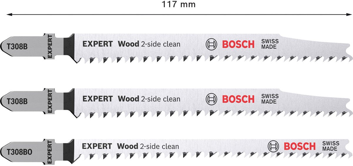 Serie Bosch Expert - brzeszczot - 3 pezzi - Affilato su 2 lati - Inserimento a T