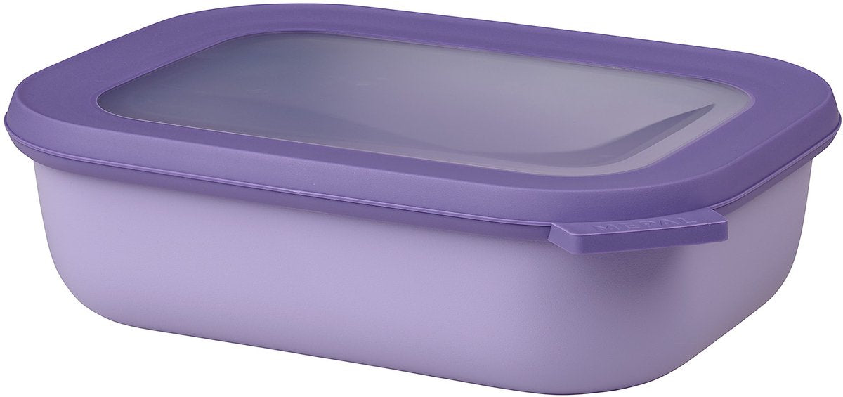 Mepal - recipiente para alimentos circular multitazón - 1000 ml - rectangular - lila vivo