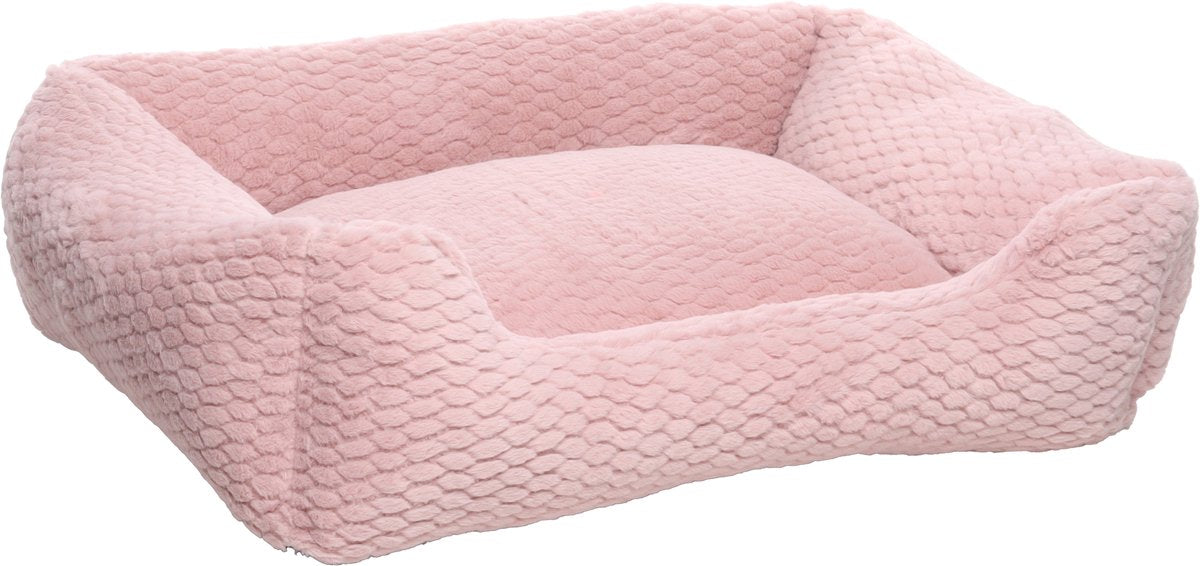 Cojín para perros Flamingo - cesta para perros - cesta naya rectangular rosa 80x67x22cm - extra espacioso - suave - cómodo