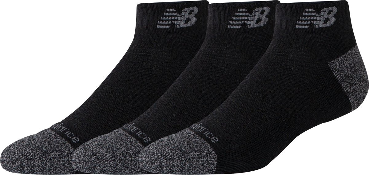 New balance active low cut sock 3 pack unisex sportsokken - black