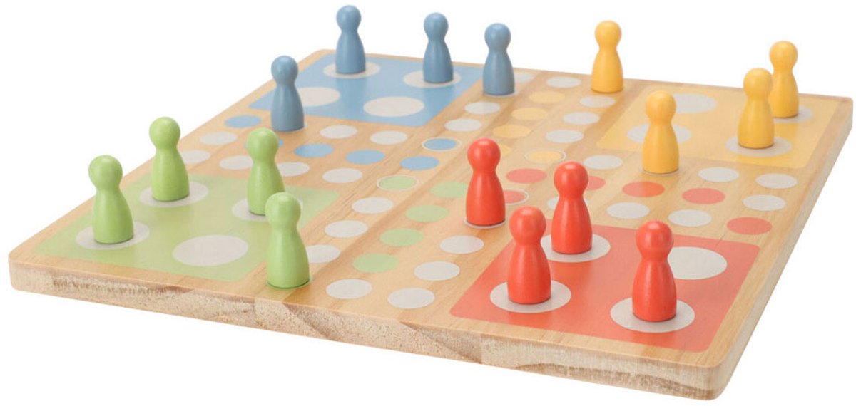 Juego de mesa de madera ludo