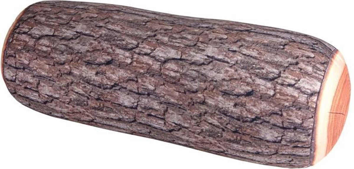 Supporto per il collo Kikkerland - cuscino - ideale per viaggiare e in viaggio - relax - per testa, collo, gambe posteriori - tema tronco d'albero - leggero