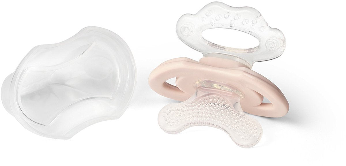 Babyono Baby Ono primi dentini blu 3m+ giocattolo da dentizione in silicone rinfrescante