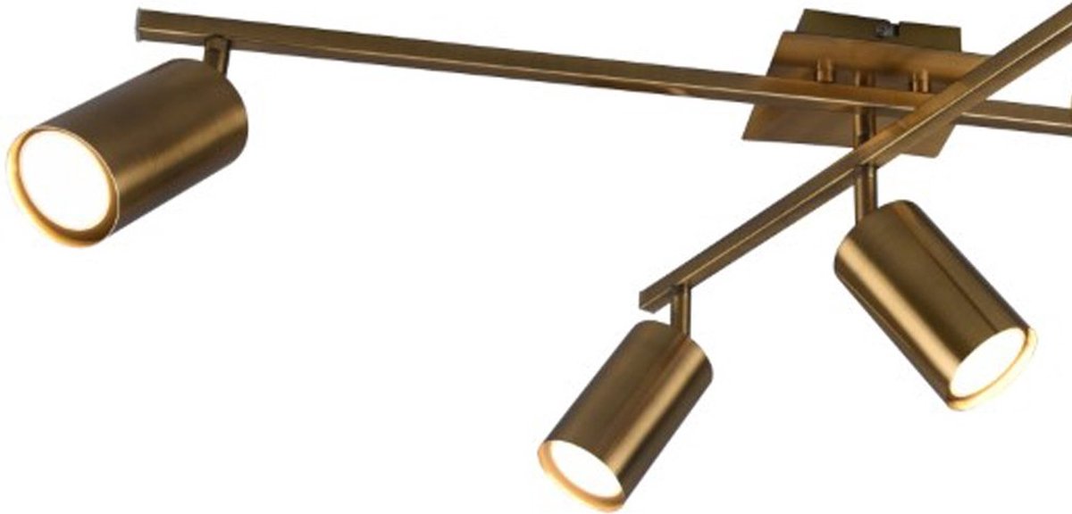 Trio marley - lampada da soffitto - ottone vecchio - escl. 5x gu10 4,9 w - orientabile