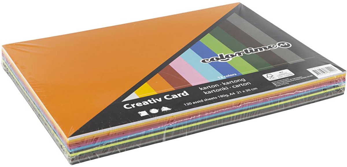 Cartoncino colorato Creative Company A2 180 gr 20 fogli