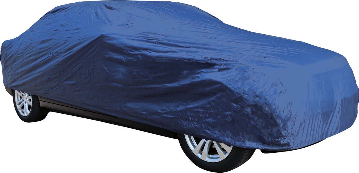 Funda para coche Carpoint - poliéster - excelente protección - contra condiciones climáticas (extremas) - protección contra la radiación UV, lluvia, nieve, polvo de arena - tamaño extra grande - dimensiones 490x178x122cm