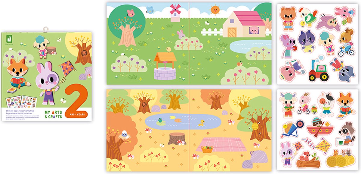 Janod - mis manualidades - juego de pegatinas reutilizables