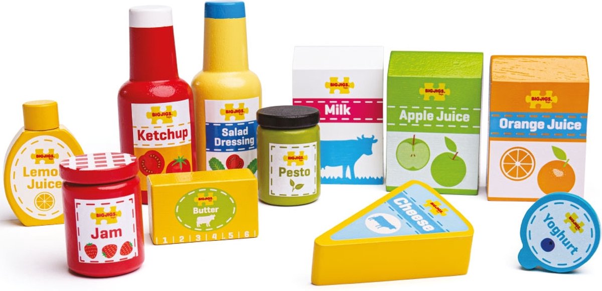 Bigjigs comida de juguete - comestibles - refrigerador