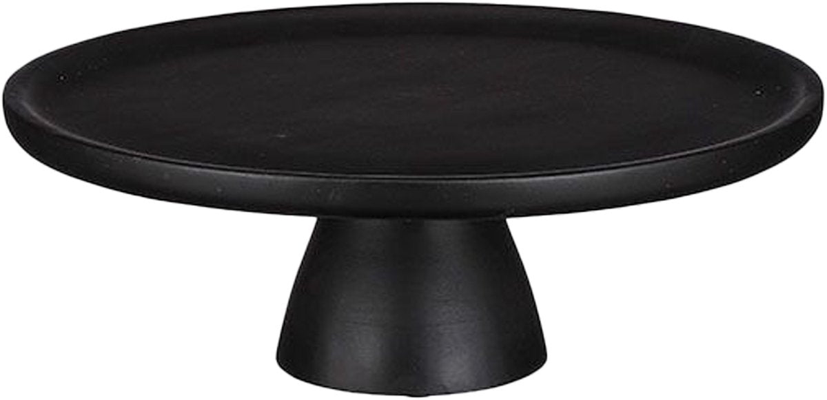 Decoraciones de mica soporte para tartas de tallo estándar - madera de mango - negro - 10 x 30 cm - con base