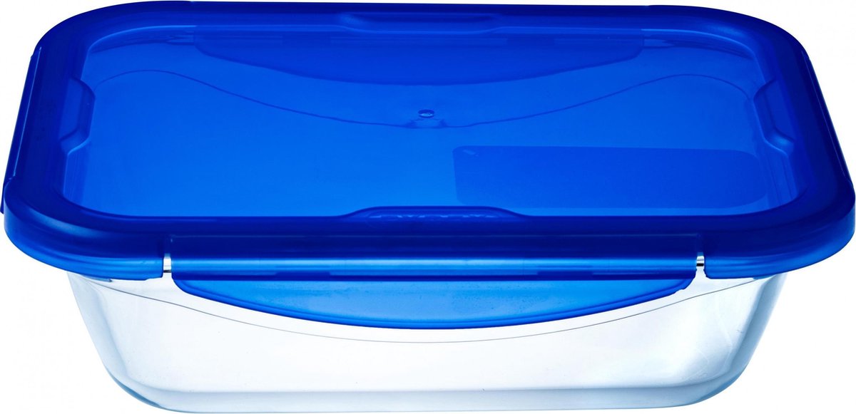 Pyrex - recipiente cook go rectangular con tapa 0,8 litros - transparente