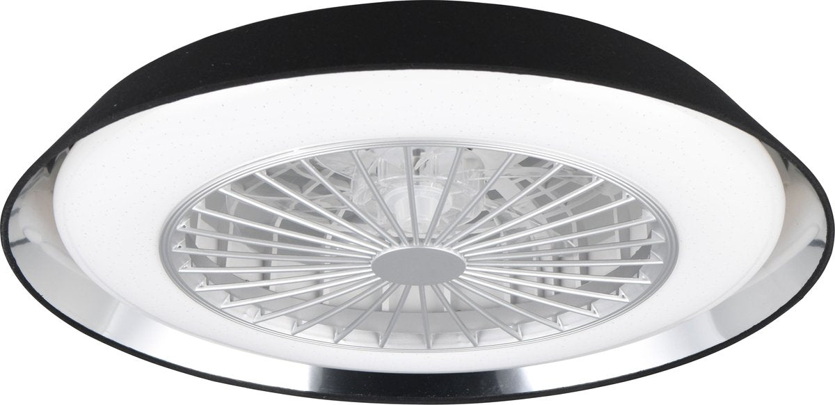 Rl live your light reality varberg - ventilator - zwart - incl. 1x smd 30w
