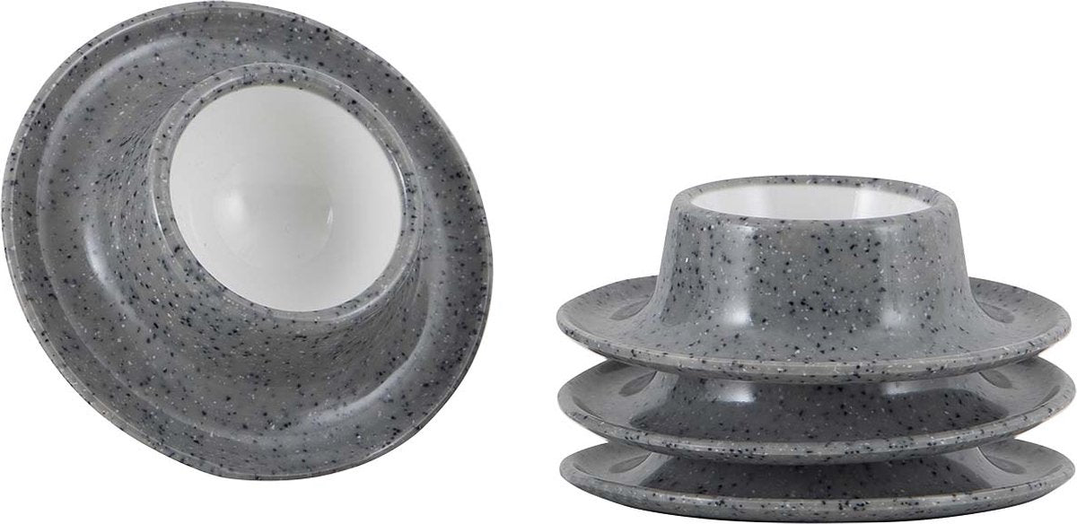 Gimex - línea sólida - huevera - granito - gris - 4 piezas