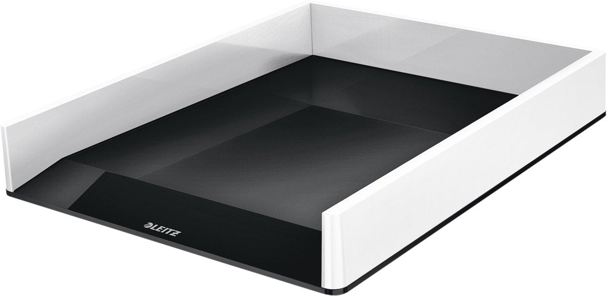 Vassoio per lettere Leitz wow a4 bianco nero | 4 pezzi