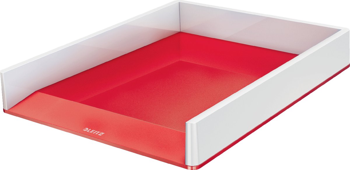 Vassoio per lettere Leitz wow - rosso bianco