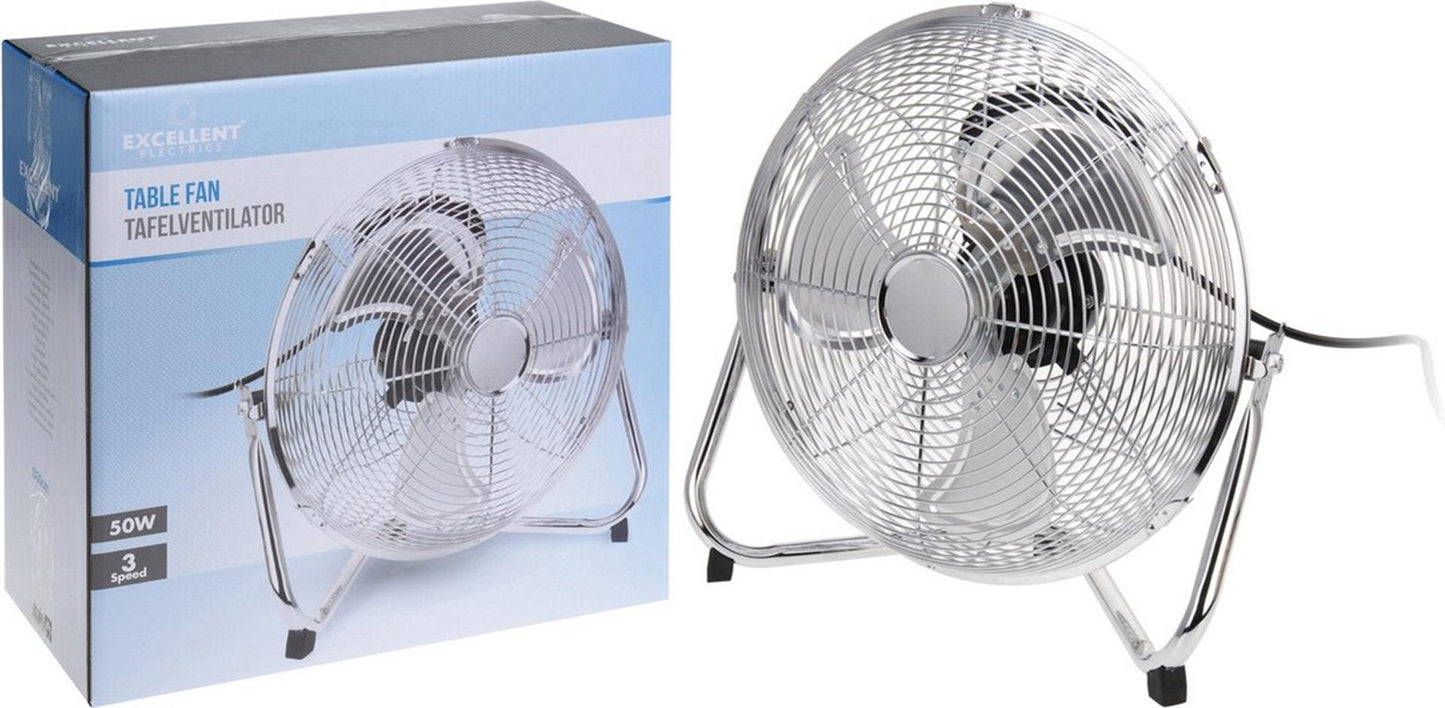 Excelente ventilador de suelo electrico ø30cm 50w cromo