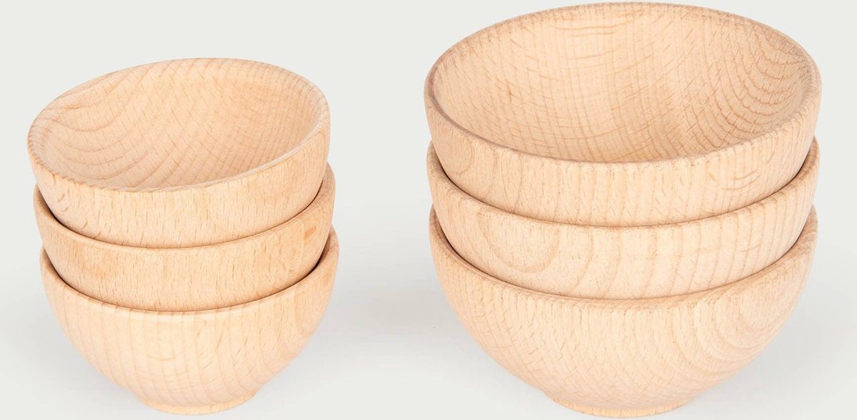 Ciotole in legno Ticketit ® 92 mm - set da 3
