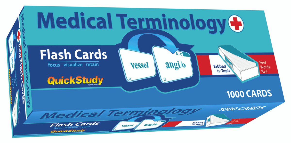 Tarjetas didácticas de terminología médica Quickstudy 1000: una herramienta