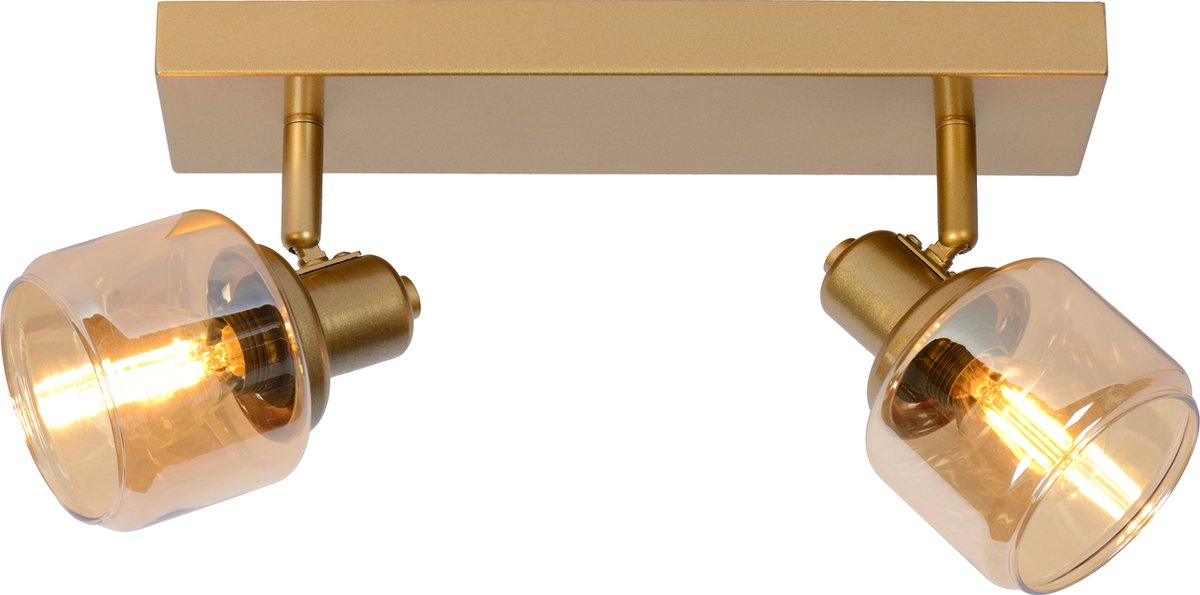 Lucide bjorn - plafondspot (plafondlamp) - 2xe14 - mat goud messing