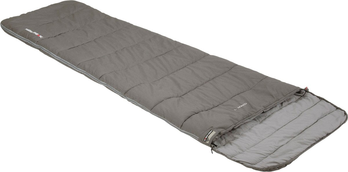 High peak slaapzak conon 7 polykatoen 220 x 60 80 cm grijs
