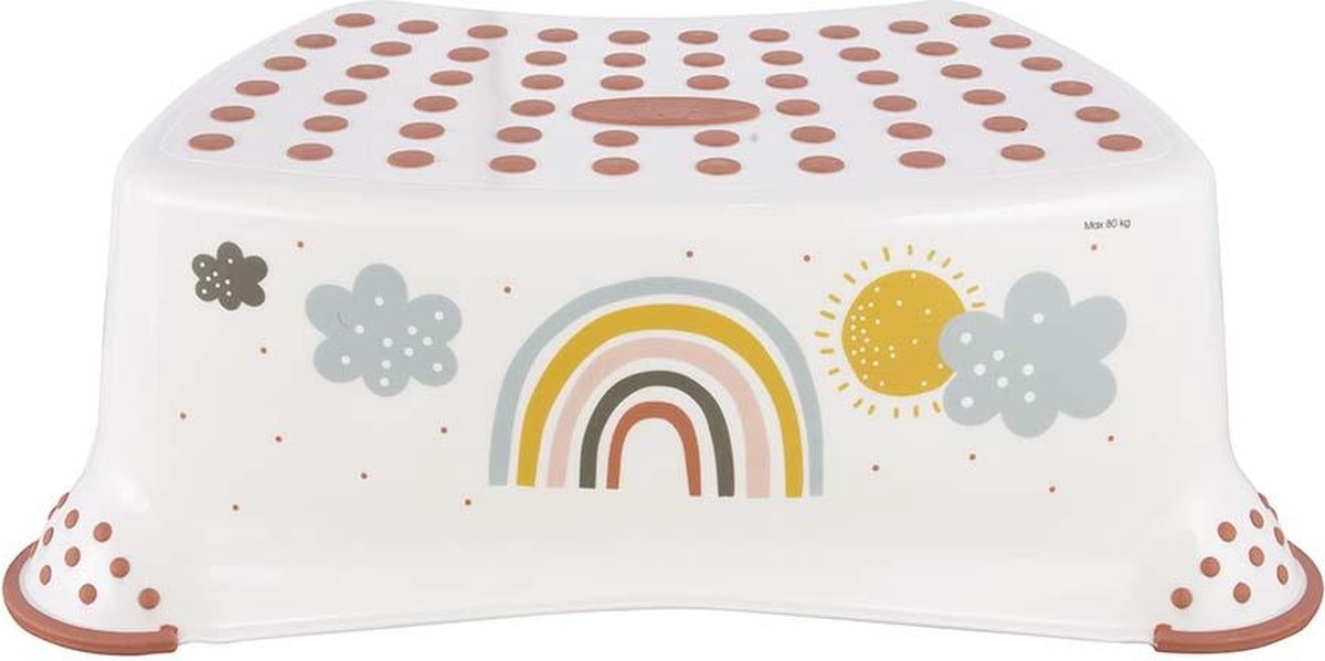 Taburete Keeper Rainbow - blanco - para aprender a ir al baño y cepillarse los dientes