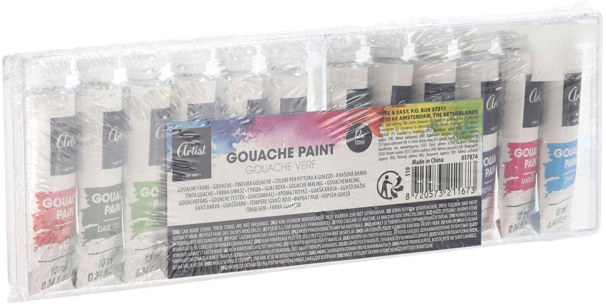 Gouacheverf, 12x10ml