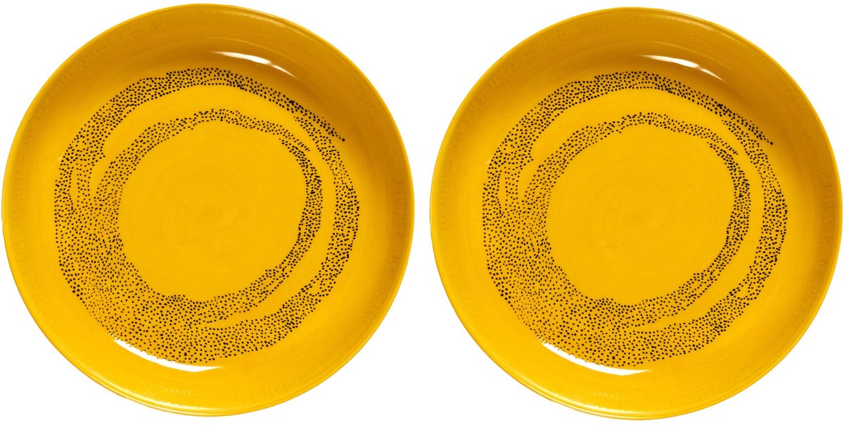 Serax - festa ottolenghi - piatto - giallo nero - 22 ø - 2 pezzi