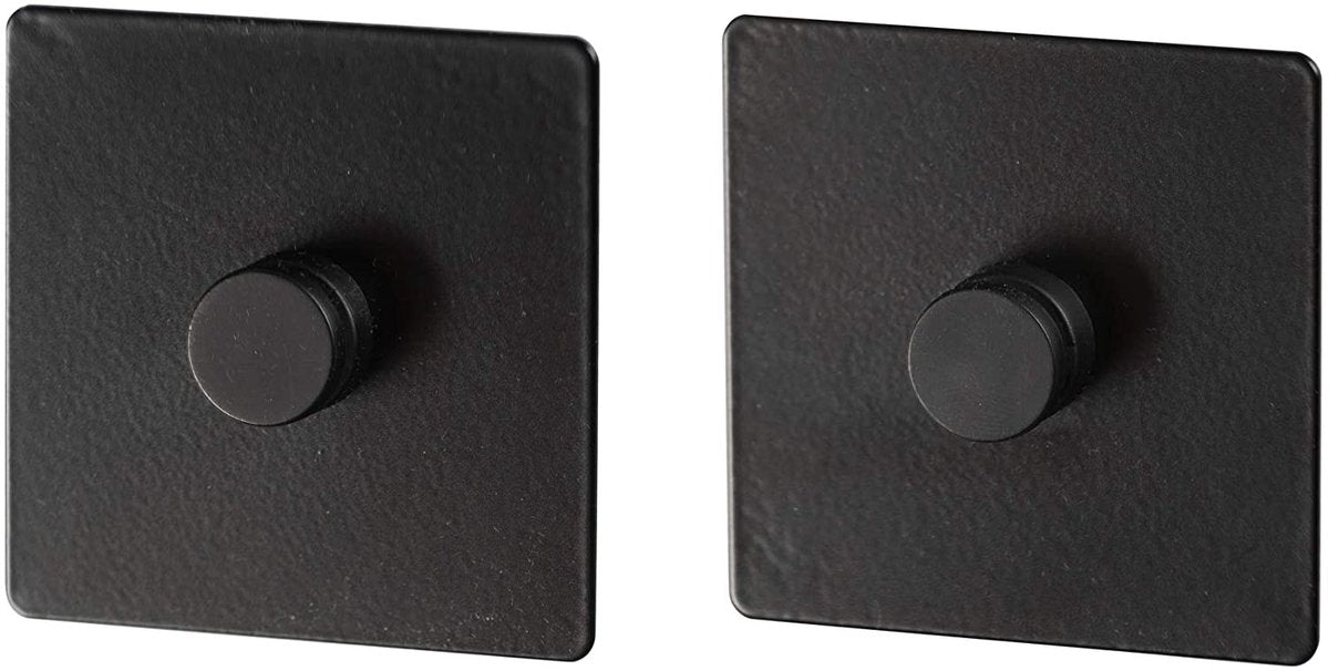 Wenko Adaptador turbo-loc 6,3 x 1,4 cm acero negro mate 2 piezas - para montar accesorios de cocina gala sin taladrar