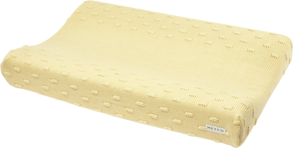 Meyco funda cambiador nudos bebé - amarillo suave - 50x70cm