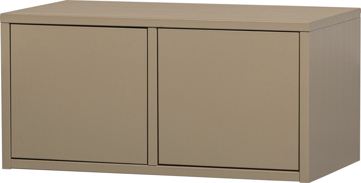 Woood turner opbergbank - grenen - mud - 39x80x44