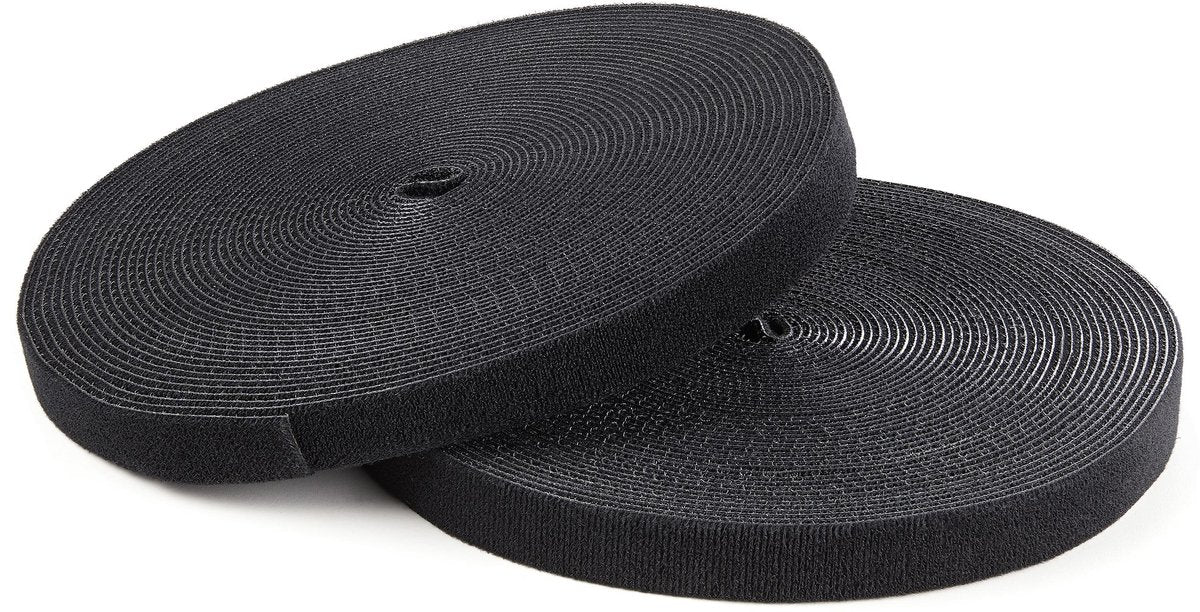 Startech .com Brida velcro para cables rollo 7,5 m negro