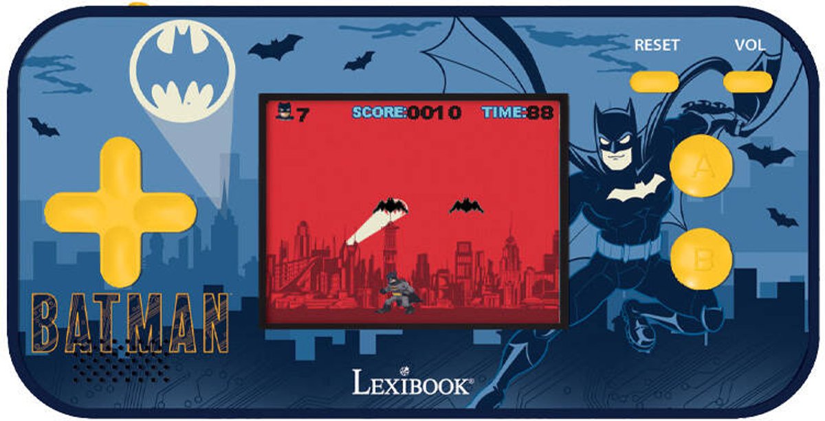 Console da gioco tascabile Lexibook Batman Compact Cyber Arcade® con LCD a colori da 2,5'' e 150 giochi, di cui 10 dell'universo Batman