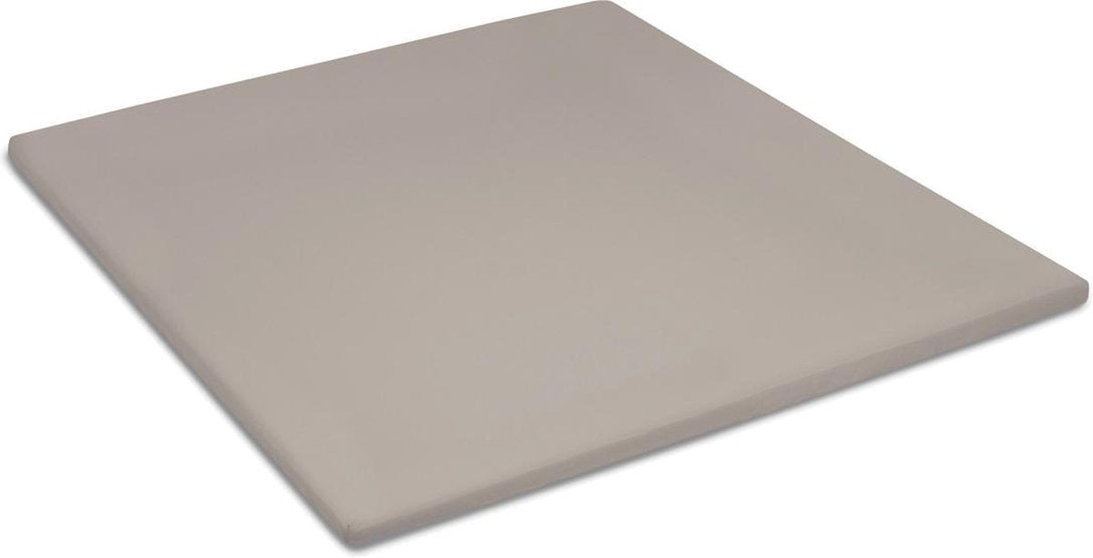 Lenzuolo con angoli La domenica di Cenerentola - topper - 100% raso di cotone - 180x210 cm - fino a 15 cm - tortora