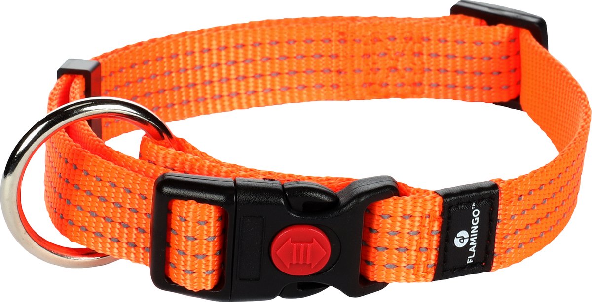 Collar para perros Flamingo áspid - 40-55cm20mm - naranja