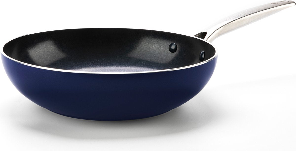 Wok blue Diamond - 28 cm - 3-7l - azul - inducción - antiadherente - sin pfas
