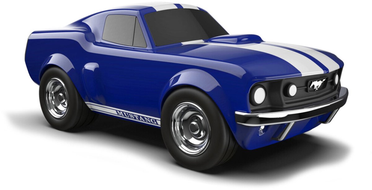 Baghera speelgoedauto - ford mustang blauw - 19x9,5x7,5cm - in geschenkdoos - 3 jaar