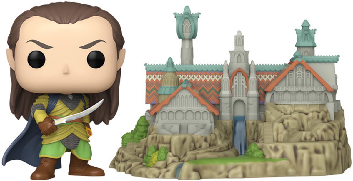 Funko pop town: Elrond con Rivendell Pop #1747