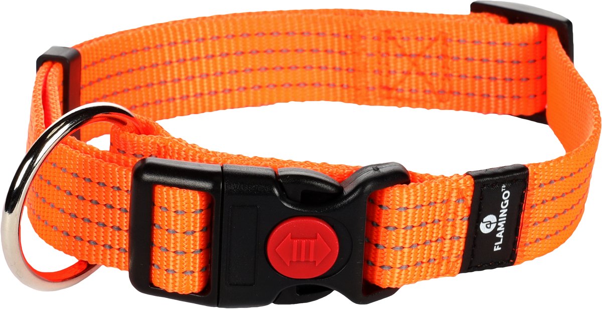 Len Flamingo - collar perros - collar len naranja l 45-65cm 25mm - 1ud - 125002 - 1ud