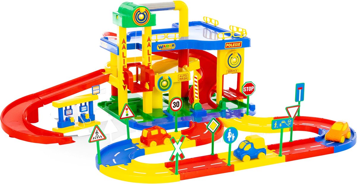 Garage per trampolieri con parti stradali