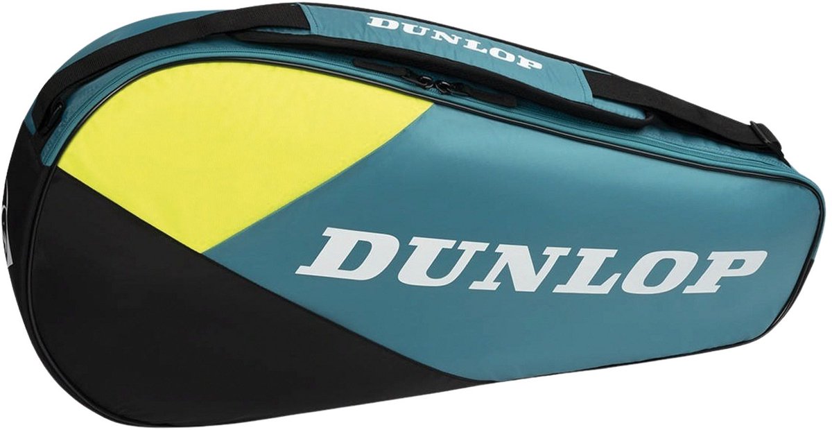 Dunlop - sx club - 3rkt - bolsa de tenis - acero negro amarillo