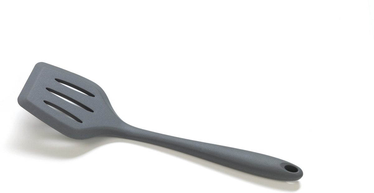 Spatola culinaria Basic con fessura - silicone - 30 cm - grigia
