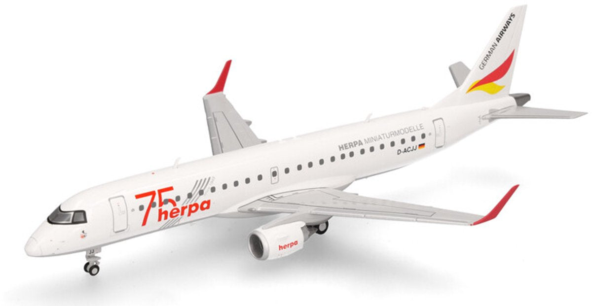 Herpa embraer e190 vie aeree tedesche 75 anni