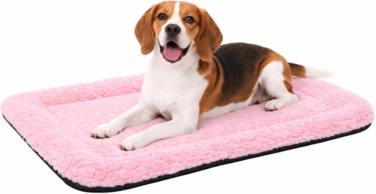 Cojín para perros Flamingo - cesta para perros - naya rectangular rosa 85,5x51cm - suave comodidad para tumbarse - ideal para banco