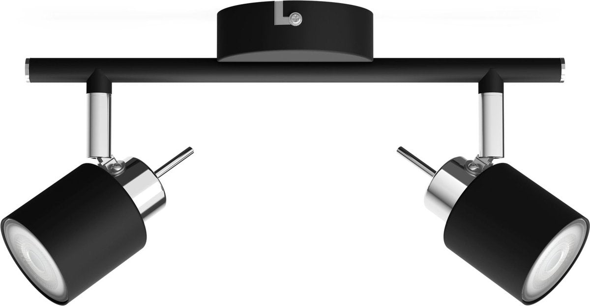 Philips LED Philips Meranti Foco de superficie - 2 luces - negro